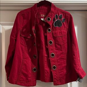 Custom painted Georgia dawgs / “sic ‘em” Jean Jacket